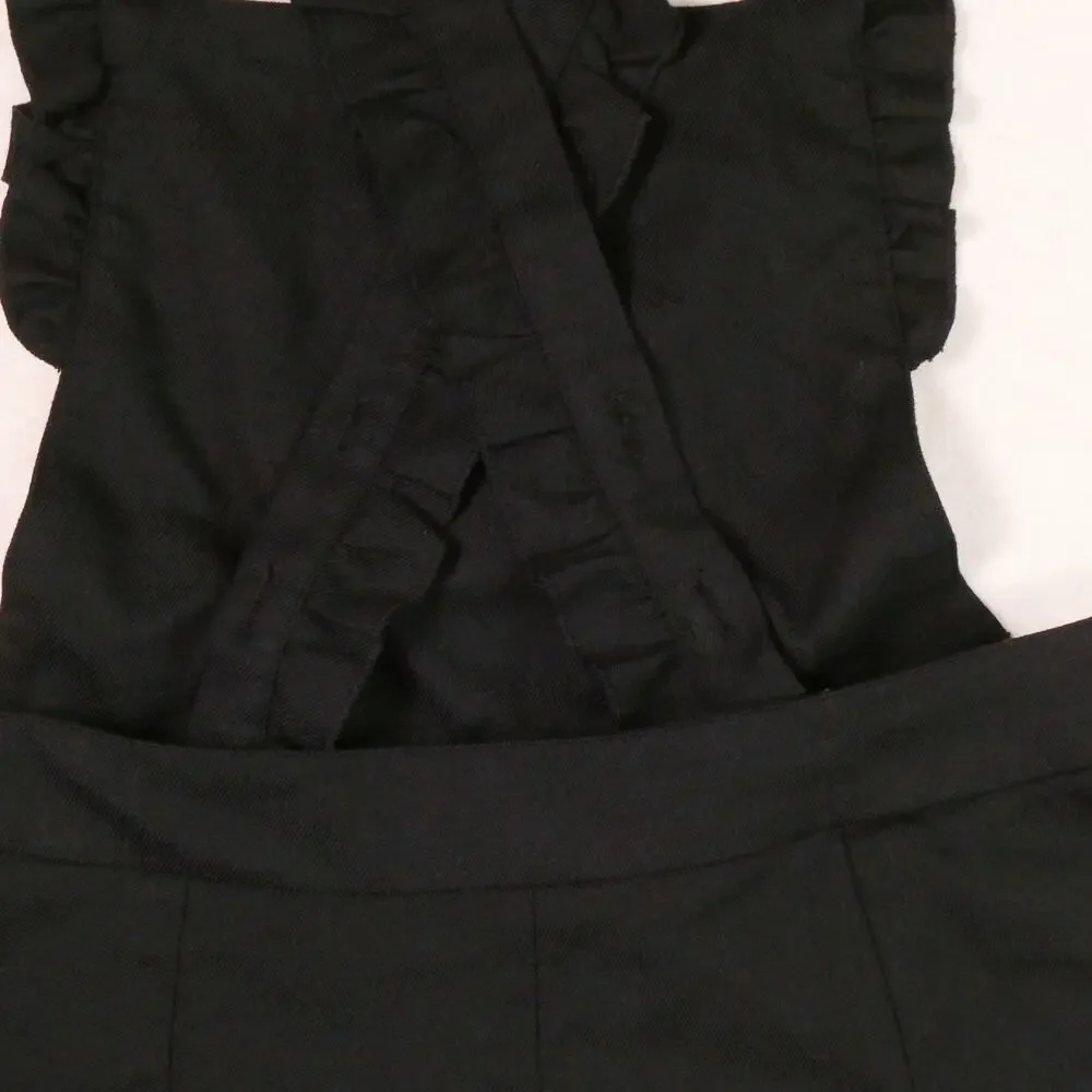 Hot Topic Black Embroidered Ghost Pinafore Romper Size M Pumpkins Whimsygoth - Picture 8 of 8